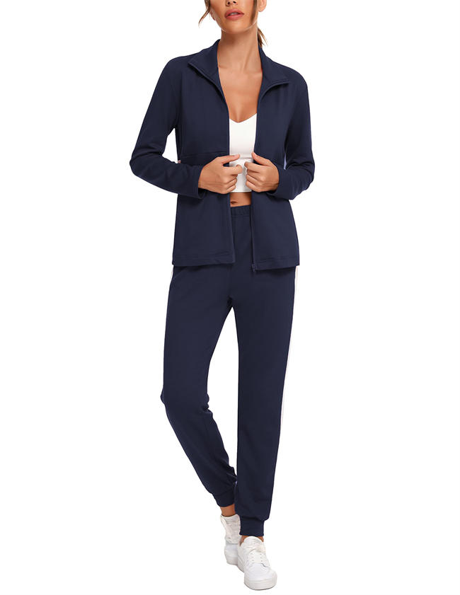 Womens 2 Piece Tracksuit Sweatsuits Set Full Zip Sweatshirt & Jogger Pants with Pockets Casual Jogging Suit